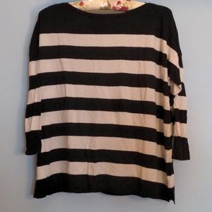 WHBM XL black and white sweater